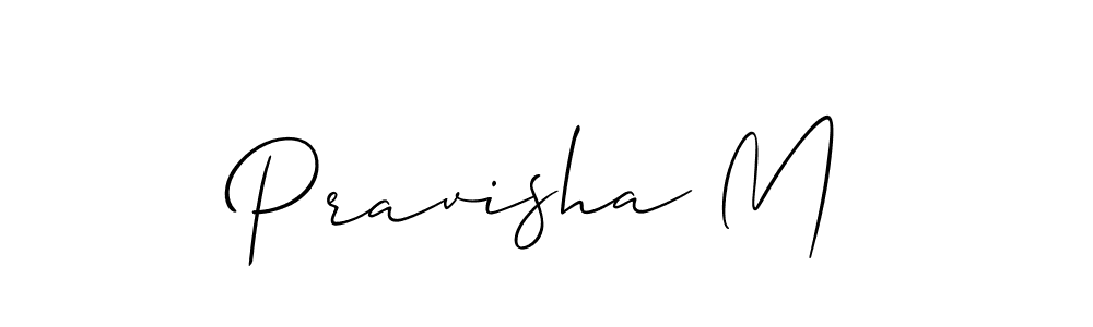 How to make Pravisha M signature? Allison_Script is a professional autograph style. Create handwritten signature for Pravisha M name. Pravisha M signature style 2 images and pictures png