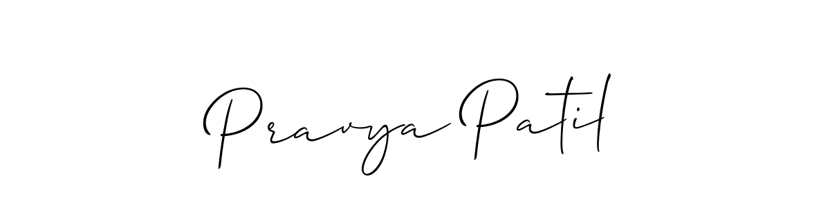 How to make Pravya Patil name signature. Use Allison_Script style for creating short signs online. This is the latest handwritten sign. Pravya Patil signature style 2 images and pictures png