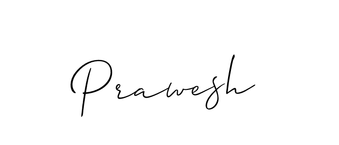 Make a beautiful signature design for name Prawesh. With this signature (Allison_Script) style, you can create a handwritten signature for free. Prawesh signature style 2 images and pictures png