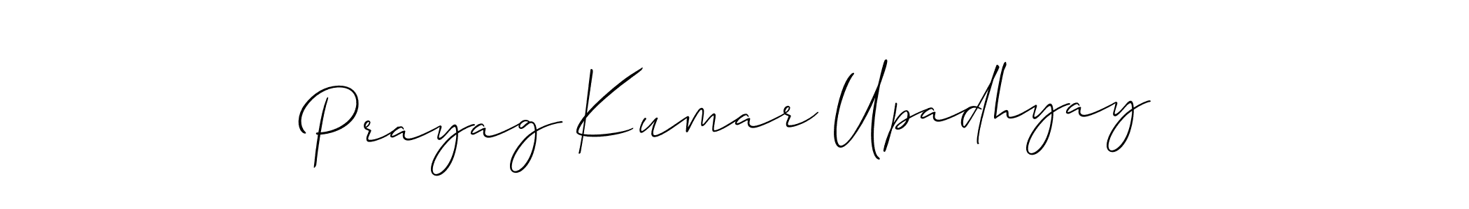 You should practise on your own different ways (Allison_Script) to write your name (Prayag Kumar Upadhyay) in signature. don't let someone else do it for you. Prayag Kumar Upadhyay signature style 2 images and pictures png