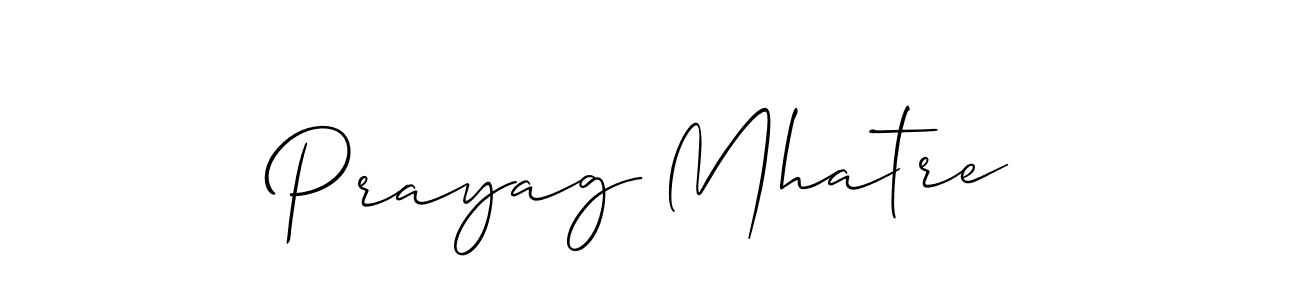 How to make Prayag Mhatre signature? Allison_Script is a professional autograph style. Create handwritten signature for Prayag Mhatre name. Prayag Mhatre signature style 2 images and pictures png