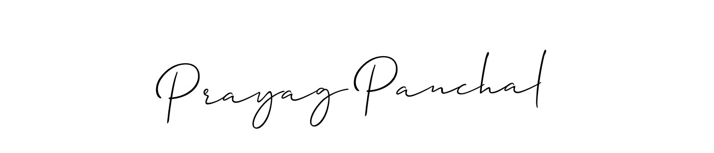 How to make Prayag Panchal signature? Allison_Script is a professional autograph style. Create handwritten signature for Prayag Panchal name. Prayag Panchal signature style 2 images and pictures png
