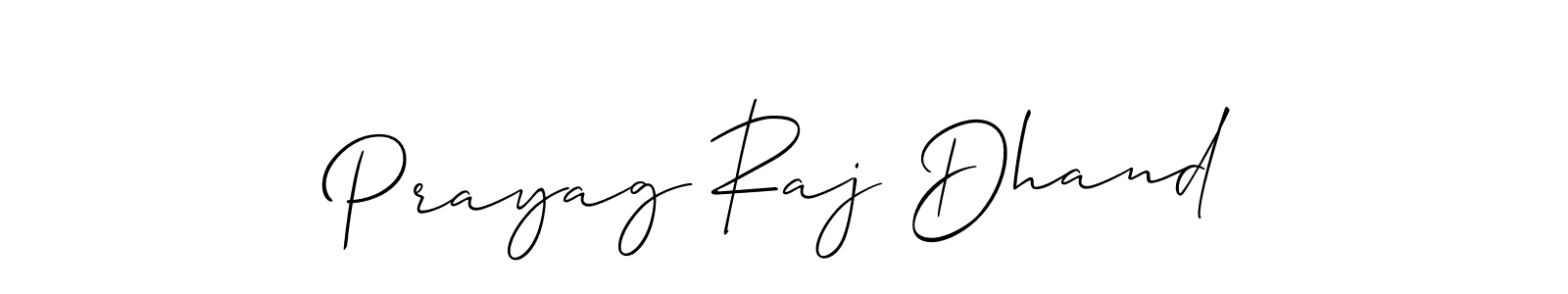 It looks lik you need a new signature style for name Prayag Raj Dhand. Design unique handwritten (Allison_Script) signature with our free signature maker in just a few clicks. Prayag Raj Dhand signature style 2 images and pictures png