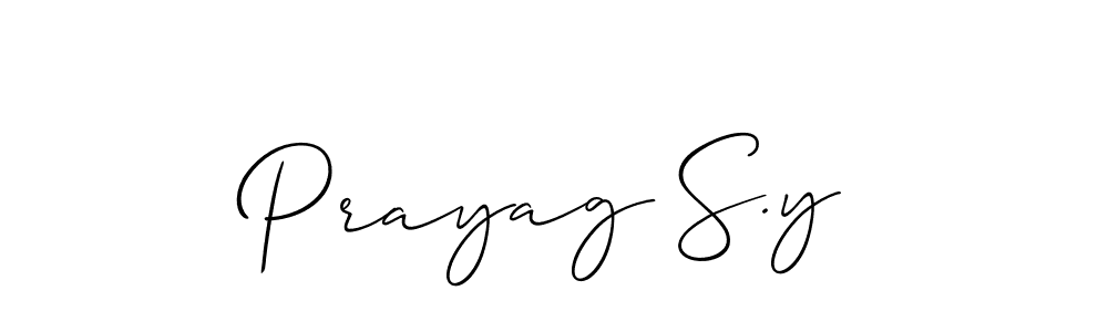 Allison_Script is a professional signature style that is perfect for those who want to add a touch of class to their signature. It is also a great choice for those who want to make their signature more unique. Get Prayag S.y name to fancy signature for free. Prayag S.y signature style 2 images and pictures png