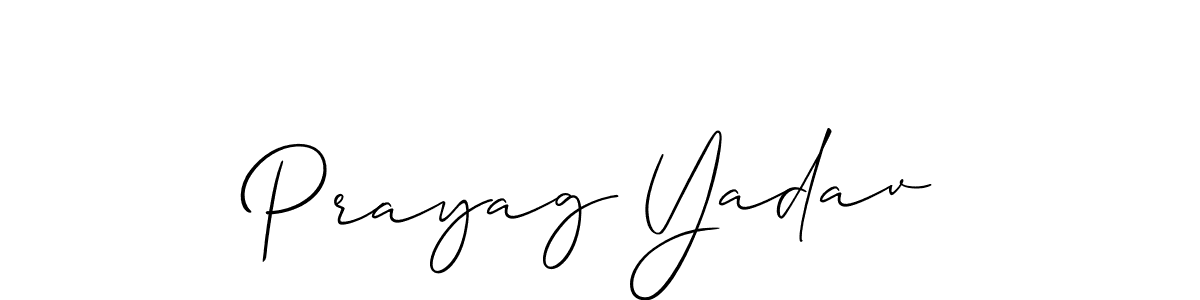 You should practise on your own different ways (Allison_Script) to write your name (Prayag Yadav) in signature. don't let someone else do it for you. Prayag Yadav signature style 2 images and pictures png