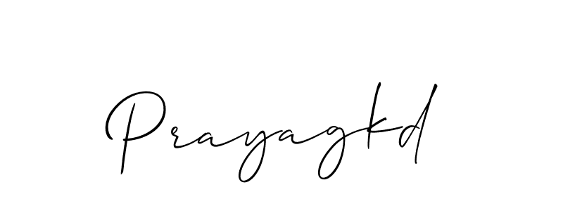 Make a beautiful signature design for name Prayagkd. With this signature (Allison_Script) style, you can create a handwritten signature for free. Prayagkd signature style 2 images and pictures png