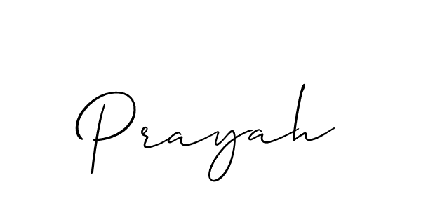 It looks lik you need a new signature style for name Prayah. Design unique handwritten (Allison_Script) signature with our free signature maker in just a few clicks. Prayah signature style 2 images and pictures png