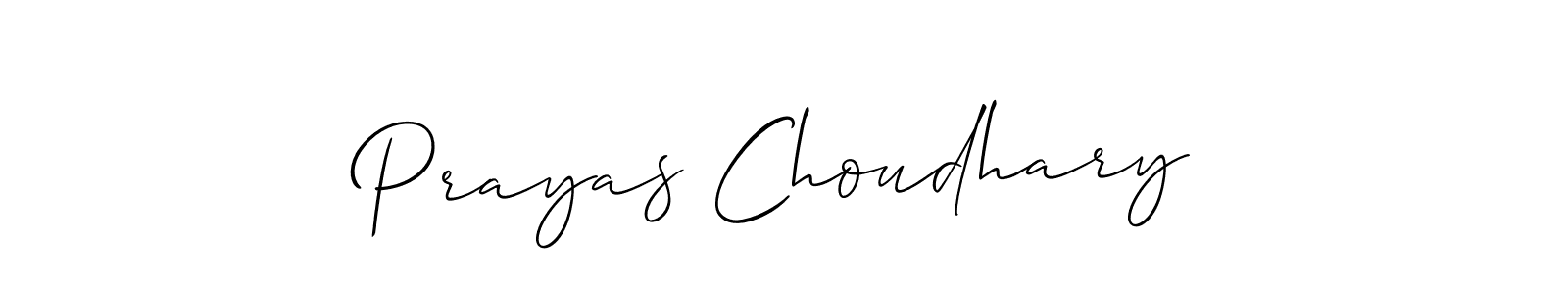 Use a signature maker to create a handwritten signature online. With this signature software, you can design (Allison_Script) your own signature for name Prayas Choudhary. Prayas Choudhary signature style 2 images and pictures png