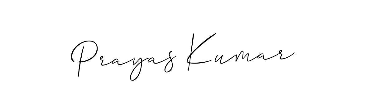 The best way (Allison_Script) to make a short signature is to pick only two or three words in your name. The name Prayas Kumar include a total of six letters. For converting this name. Prayas Kumar signature style 2 images and pictures png