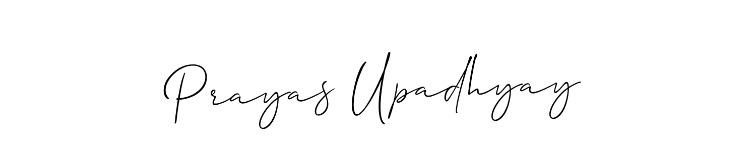 How to make Prayas Upadhyay name signature. Use Allison_Script style for creating short signs online. This is the latest handwritten sign. Prayas Upadhyay signature style 2 images and pictures png