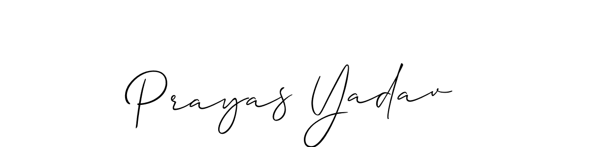 It looks lik you need a new signature style for name Prayas Yadav. Design unique handwritten (Allison_Script) signature with our free signature maker in just a few clicks. Prayas Yadav signature style 2 images and pictures png