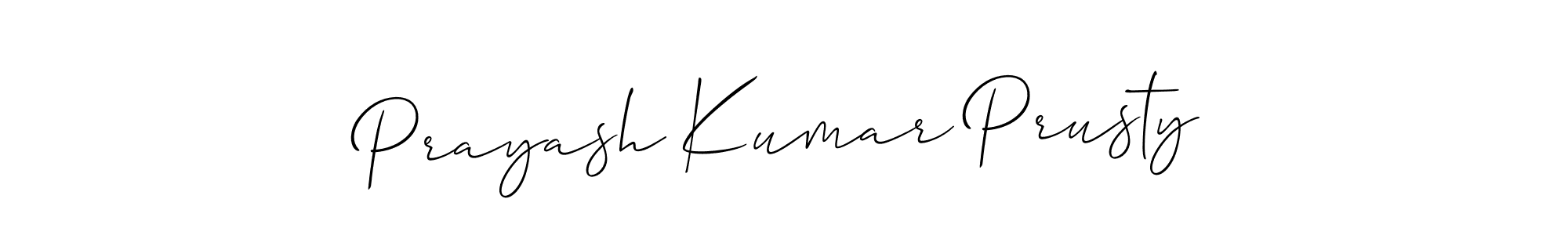 Use a signature maker to create a handwritten signature online. With this signature software, you can design (Allison_Script) your own signature for name Prayash Kumar Prusty. Prayash Kumar Prusty signature style 2 images and pictures png