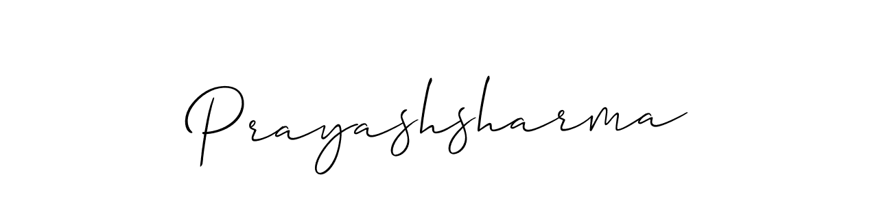 How to make Prayashsharma signature? Allison_Script is a professional autograph style. Create handwritten signature for Prayashsharma name. Prayashsharma signature style 2 images and pictures png