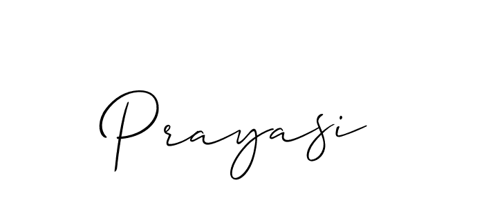 How to make Prayasi signature? Allison_Script is a professional autograph style. Create handwritten signature for Prayasi name. Prayasi signature style 2 images and pictures png