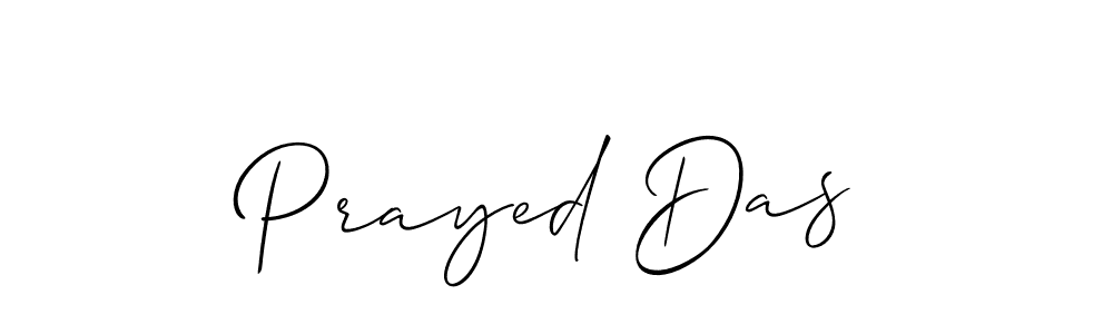 Allison_Script is a professional signature style that is perfect for those who want to add a touch of class to their signature. It is also a great choice for those who want to make their signature more unique. Get Prayed Das name to fancy signature for free. Prayed Das signature style 2 images and pictures png