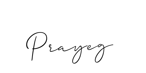 Design your own signature with our free online signature maker. With this signature software, you can create a handwritten (Allison_Script) signature for name Prayeg. Prayeg signature style 2 images and pictures png