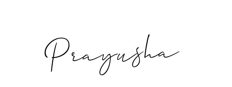 It looks lik you need a new signature style for name Prayusha. Design unique handwritten (Allison_Script) signature with our free signature maker in just a few clicks. Prayusha signature style 2 images and pictures png