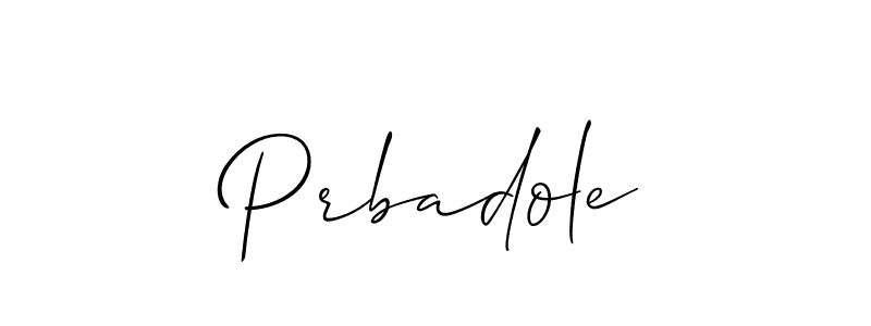 Make a beautiful signature design for name Prbadole. With this signature (Allison_Script) style, you can create a handwritten signature for free. Prbadole signature style 2 images and pictures png