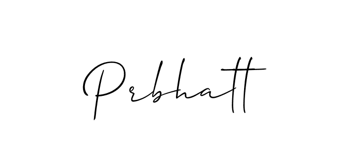 The best way (Allison_Script) to make a short signature is to pick only two or three words in your name. The name Prbhatt include a total of six letters. For converting this name. Prbhatt signature style 2 images and pictures png