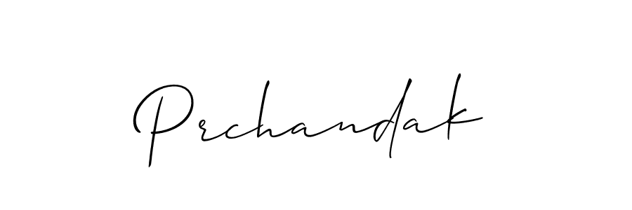 How to make Prchandak name signature. Use Allison_Script style for creating short signs online. This is the latest handwritten sign. Prchandak signature style 2 images and pictures png