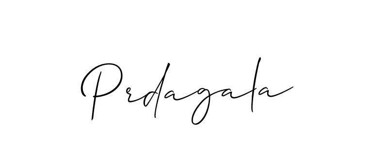 The best way (Allison_Script) to make a short signature is to pick only two or three words in your name. The name Prdagala include a total of six letters. For converting this name. Prdagala signature style 2 images and pictures png