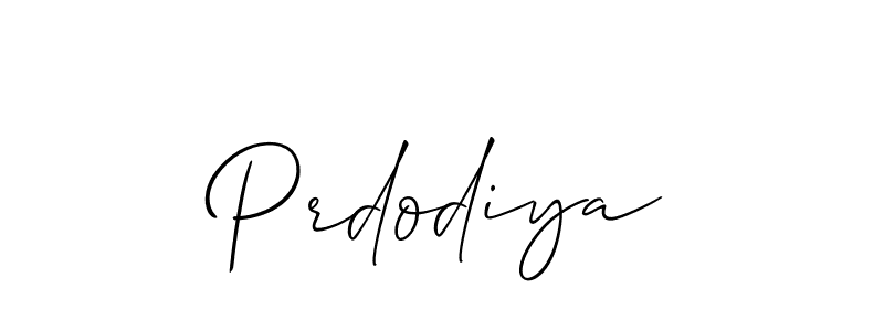 Design your own signature with our free online signature maker. With this signature software, you can create a handwritten (Allison_Script) signature for name Prdodiya. Prdodiya signature style 2 images and pictures png