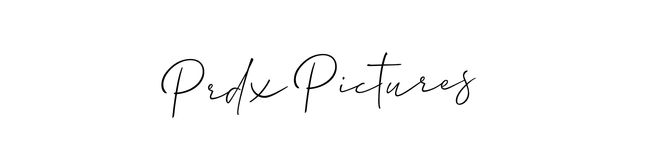 Design your own signature with our free online signature maker. With this signature software, you can create a handwritten (Allison_Script) signature for name Prdx Pictures. Prdx Pictures signature style 2 images and pictures png