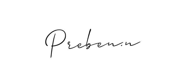 if you are searching for the best signature style for your name Preben.n. so please give up your signature search. here we have designed multiple signature styles  using Allison_Script. Preben.n signature style 2 images and pictures png