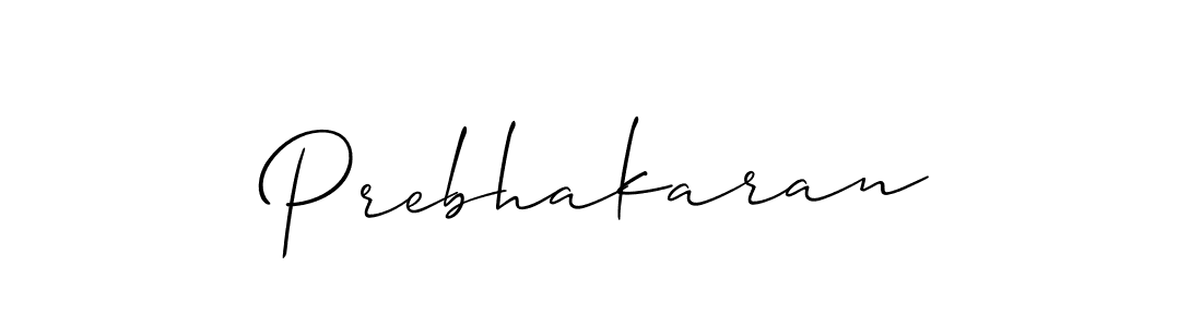 How to make Prebhakaran name signature. Use Allison_Script style for creating short signs online. This is the latest handwritten sign. Prebhakaran signature style 2 images and pictures png