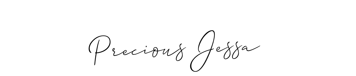 Create a beautiful signature design for name Precious Jessa. With this signature (Allison_Script) fonts, you can make a handwritten signature for free. Precious Jessa signature style 2 images and pictures png