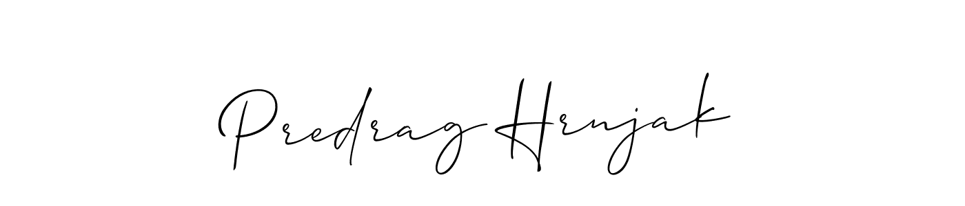 Predrag Hrnjak stylish signature style. Best Handwritten Sign (Allison_Script) for my name. Handwritten Signature Collection Ideas for my name Predrag Hrnjak. Predrag Hrnjak signature style 2 images and pictures png