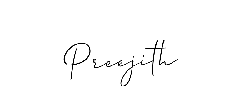 You should practise on your own different ways (Allison_Script) to write your name (Preejith) in signature. don't let someone else do it for you. Preejith signature style 2 images and pictures png