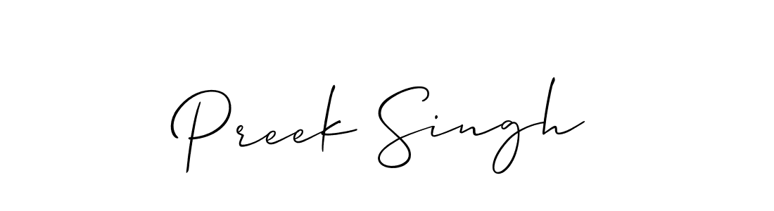 Make a beautiful signature design for name Preek Singh. Use this online signature maker to create a handwritten signature for free. Preek Singh signature style 2 images and pictures png