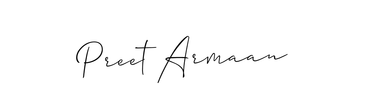 Similarly Allison_Script is the best handwritten signature design. Signature creator online .You can use it as an online autograph creator for name Preet Armaan. Preet Armaan signature style 2 images and pictures png