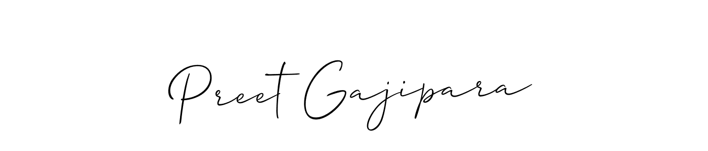 Make a beautiful signature design for name Preet Gajipara. Use this online signature maker to create a handwritten signature for free. Preet Gajipara signature style 2 images and pictures png