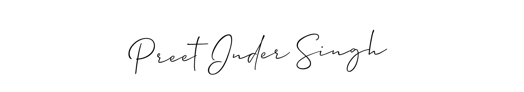 Best and Professional Signature Style for Preet Inder Singh. Allison_Script Best Signature Style Collection. Preet Inder Singh signature style 2 images and pictures png