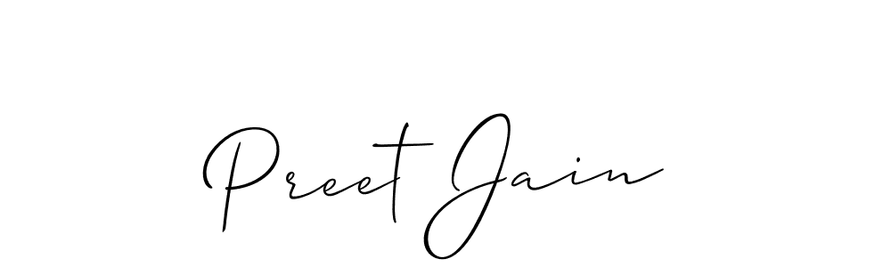 Allison_Script is a professional signature style that is perfect for those who want to add a touch of class to their signature. It is also a great choice for those who want to make their signature more unique. Get Preet Jain name to fancy signature for free. Preet Jain signature style 2 images and pictures png