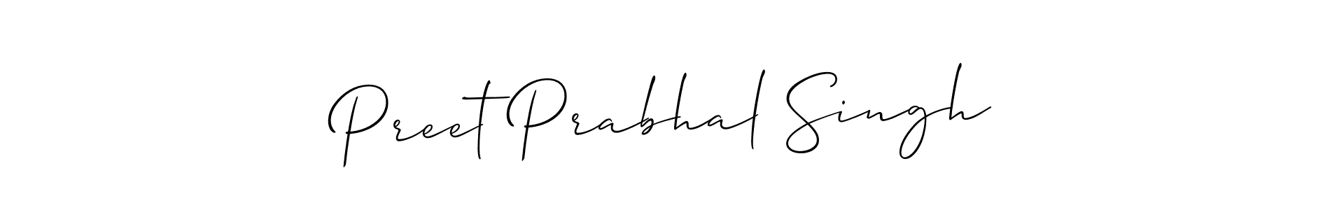 Use a signature maker to create a handwritten signature online. With this signature software, you can design (Allison_Script) your own signature for name Preet Prabhal Singh. Preet Prabhal Singh signature style 2 images and pictures png