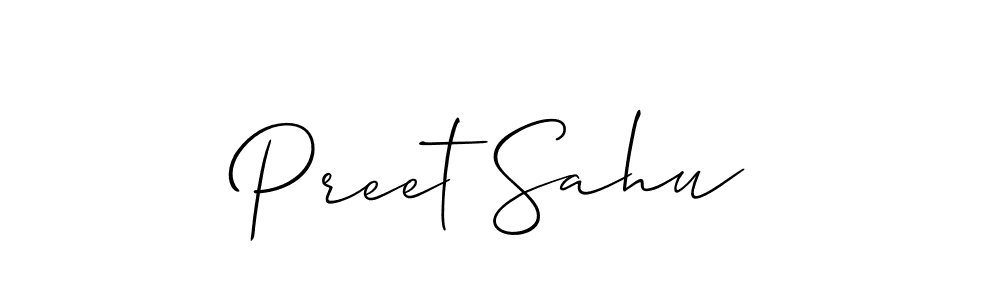 Similarly Allison_Script is the best handwritten signature design. Signature creator online .You can use it as an online autograph creator for name Preet Sahu. Preet Sahu signature style 2 images and pictures png