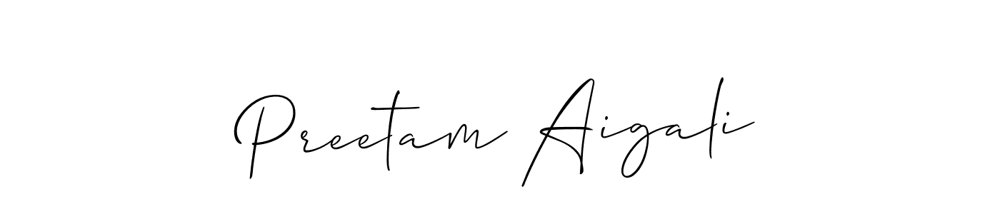 You should practise on your own different ways (Allison_Script) to write your name (Preetam Aigali) in signature. don't let someone else do it for you. Preetam Aigali signature style 2 images and pictures png