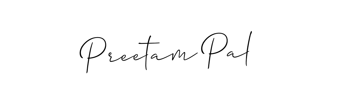 It looks lik you need a new signature style for name Preetam Pal. Design unique handwritten (Allison_Script) signature with our free signature maker in just a few clicks. Preetam Pal signature style 2 images and pictures png