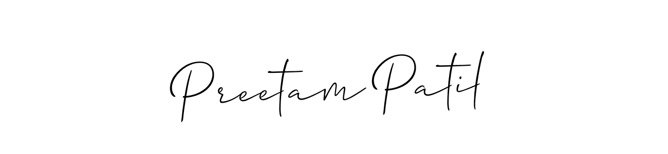 Make a short Preetam Patil signature style. Manage your documents anywhere anytime using Allison_Script. Create and add eSignatures, submit forms, share and send files easily. Preetam Patil signature style 2 images and pictures png
