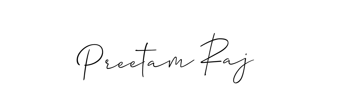 How to make Preetam Raj name signature. Use Allison_Script style for creating short signs online. This is the latest handwritten sign. Preetam Raj signature style 2 images and pictures png