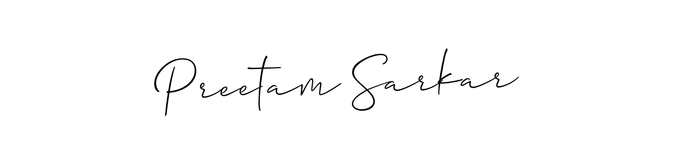 Also You can easily find your signature by using the search form. We will create Preetam Sarkar name handwritten signature images for you free of cost using Allison_Script sign style. Preetam Sarkar signature style 2 images and pictures png