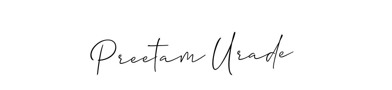 Also we have Preetam Urade name is the best signature style. Create professional handwritten signature collection using Allison_Script autograph style. Preetam Urade signature style 2 images and pictures png