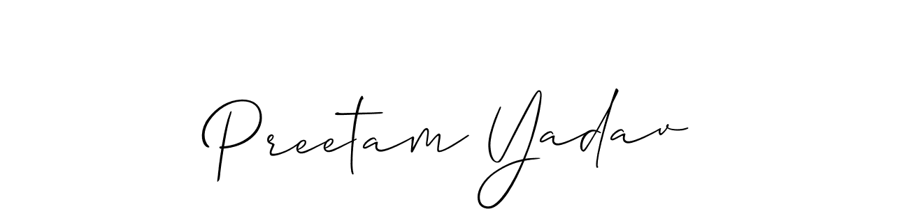 Best and Professional Signature Style for Preetam Yadav. Allison_Script Best Signature Style Collection. Preetam Yadav signature style 2 images and pictures png