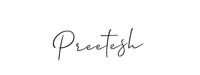 The best way (Allison_Script) to make a short signature is to pick only two or three words in your name. The name Preetesh include a total of six letters. For converting this name. Preetesh signature style 2 images and pictures png