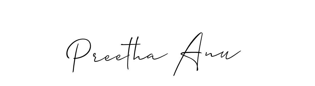 How to Draw Preetha Anu signature style? Allison_Script is a latest design signature styles for name Preetha Anu. Preetha Anu signature style 2 images and pictures png