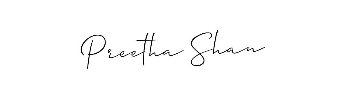 Similarly Allison_Script is the best handwritten signature design. Signature creator online .You can use it as an online autograph creator for name Preetha Shan. Preetha Shan signature style 2 images and pictures png