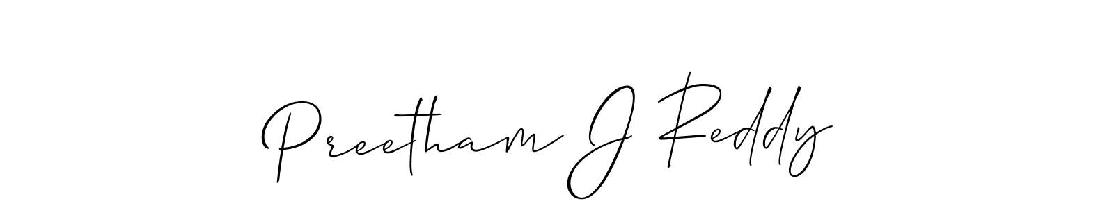 if you are searching for the best signature style for your name Preetham J Reddy. so please give up your signature search. here we have designed multiple signature styles  using Allison_Script. Preetham J Reddy signature style 2 images and pictures png